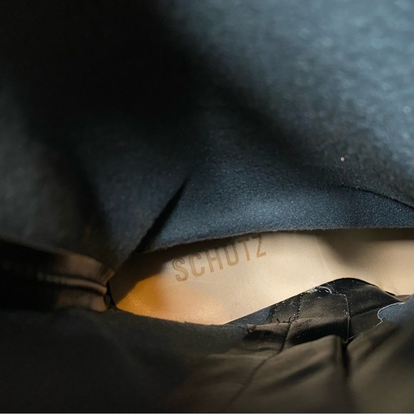 Schutz Pointy Toe Black Patent Heeled Bootie 6 1/2 B - Picture 15 of 16